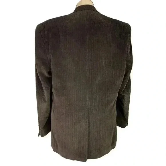 Chaps Blazer Sport Coat Men 42R Brown Corduroy 2 Button Classic Jacket Vented